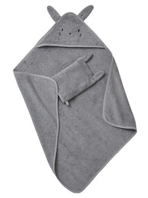Bio-Kollektion: Baby-Set aus Badetuch und Waschhandschuh
