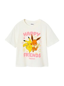 T-Shirt mit Pikachu und Evoli Mädchen POKEMON