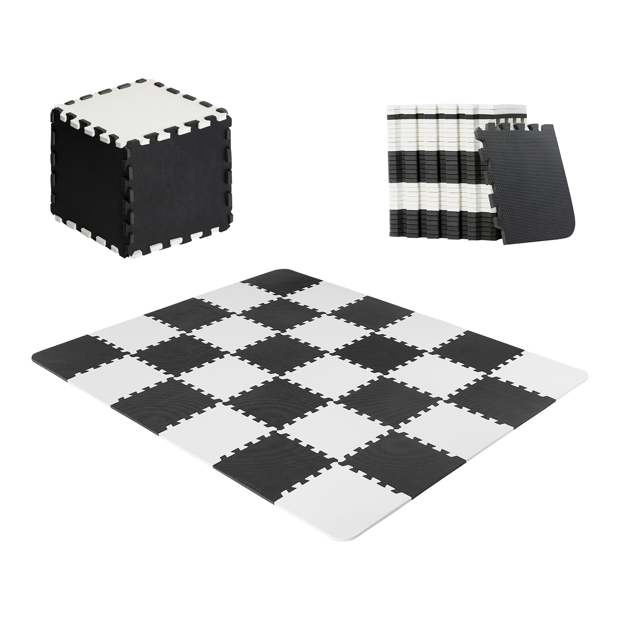 Kinderkraft Unisex Puzzlematte Luno Schwarz Baby Größe 180 X Größe 150 X 1,2 Mm
