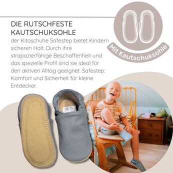 Kitaschuhe Pilz grau