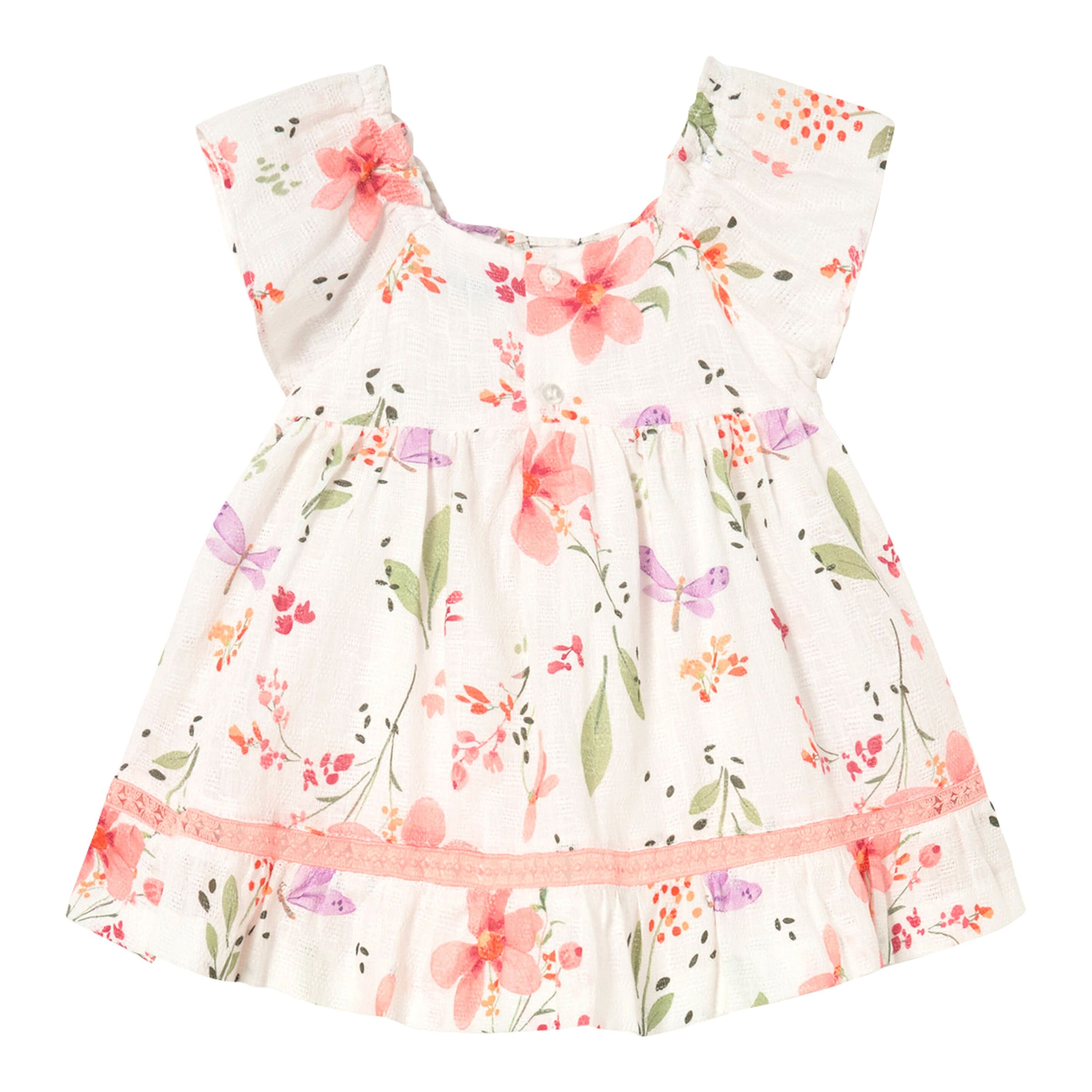 Mayoral Baby Kleid Flügelarm Blumen Libellen