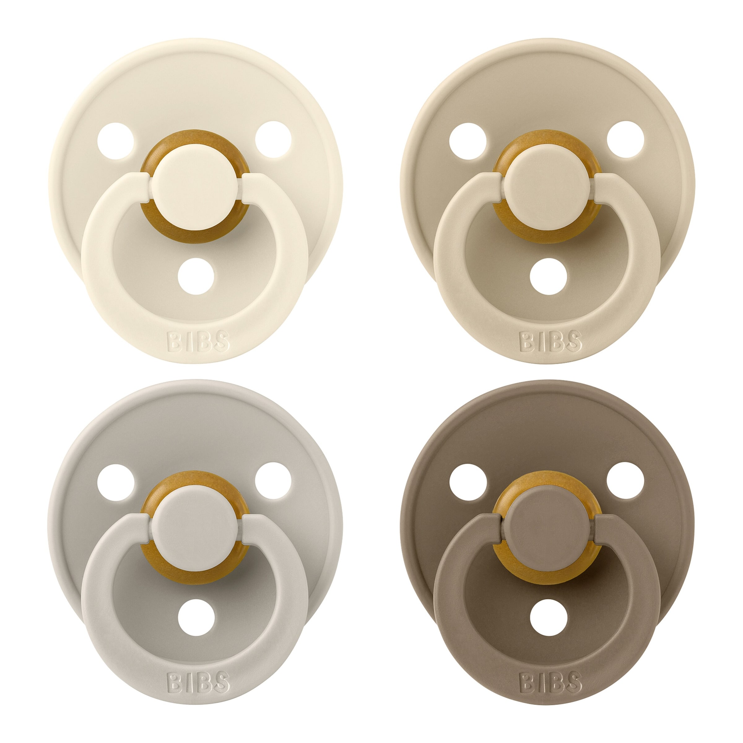 Bibs 4er-Pack Colour Schnuller Latex, 0-6M