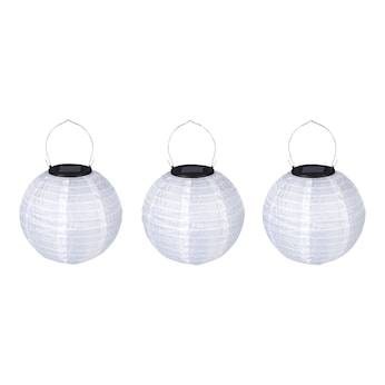 Lampions solaires à LED, 3 pièces