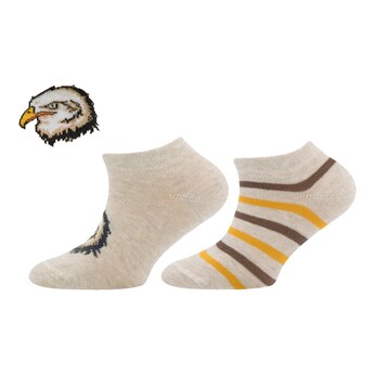2er-Pack Sneakersocken Adler Ringel