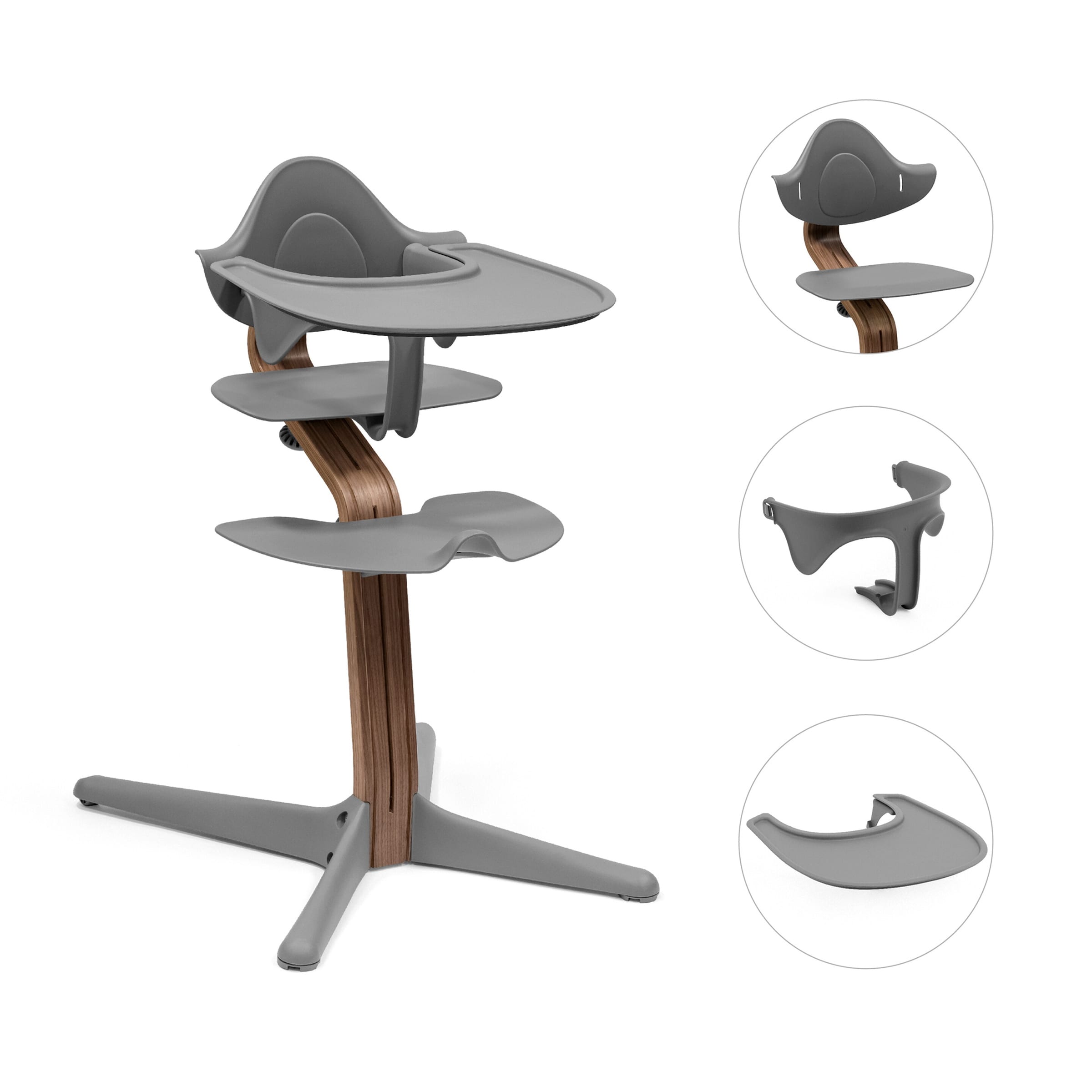 Stokke® Nomi Bundle Hochstuhl Walnuss inkl. Babyset und Tray