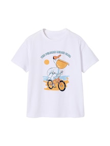 T-Shirt mit Tierprint Jungen, mit Recycling-Baumwolle