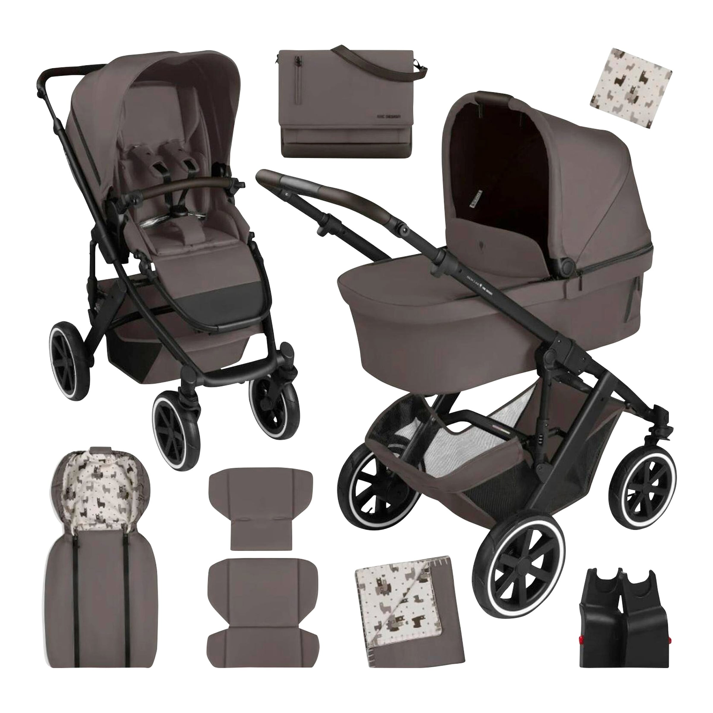Abc Design Kombikinderwagen Salsa 5 Air Starter Set braun