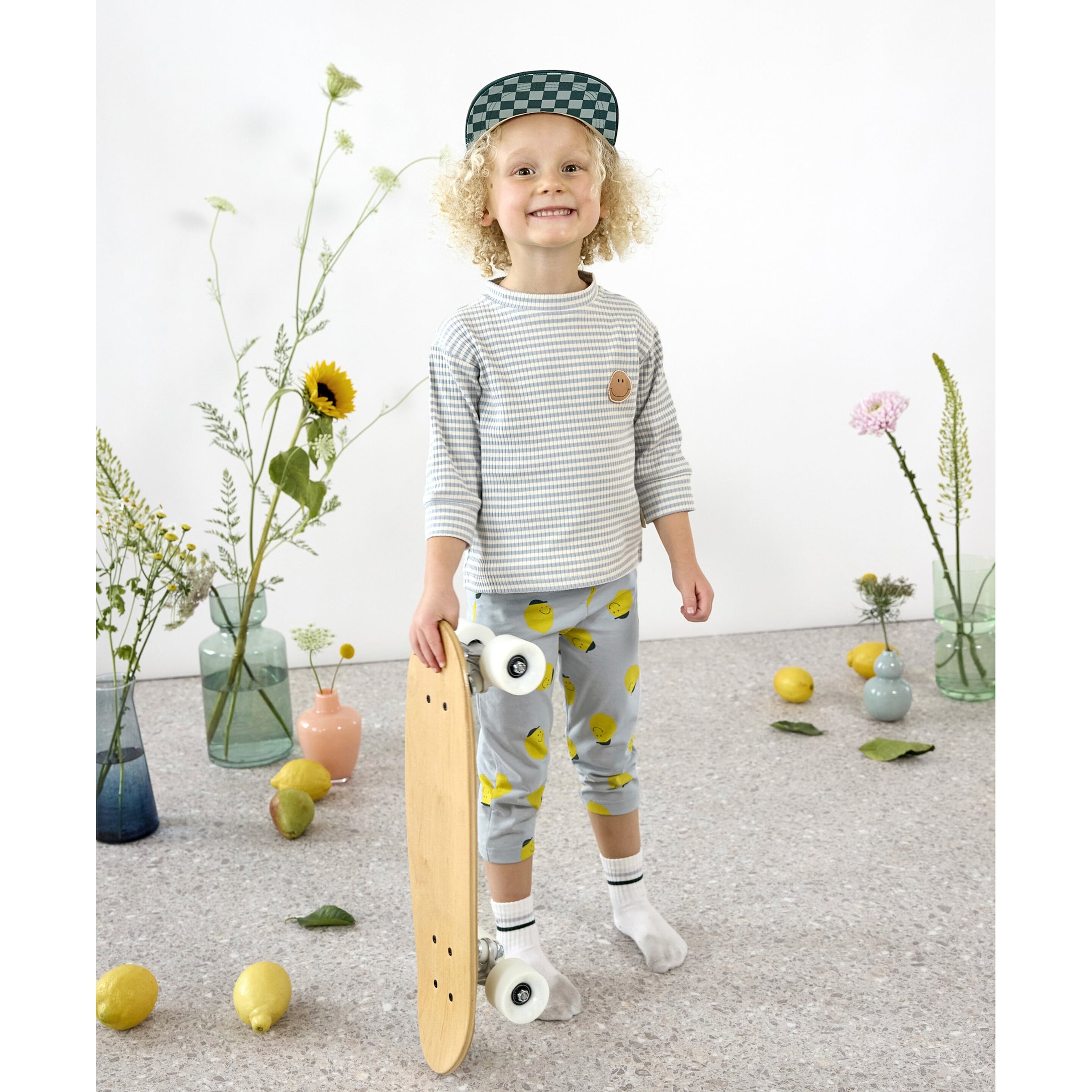 Thumbnail - Lässig Shirt langarm Rippqualität Ringel Smiley Little Gang