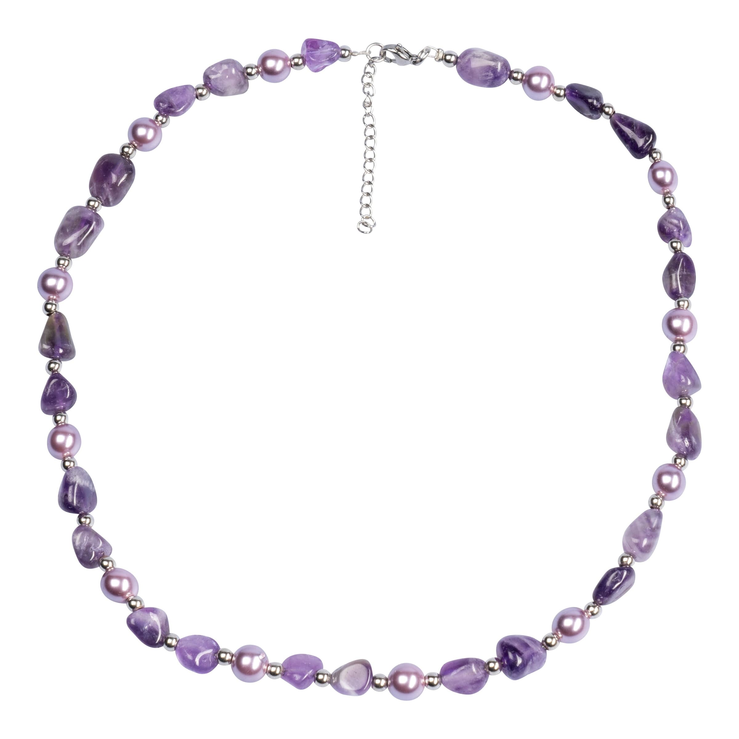 Perlen-Halskette "Amethyst" lila