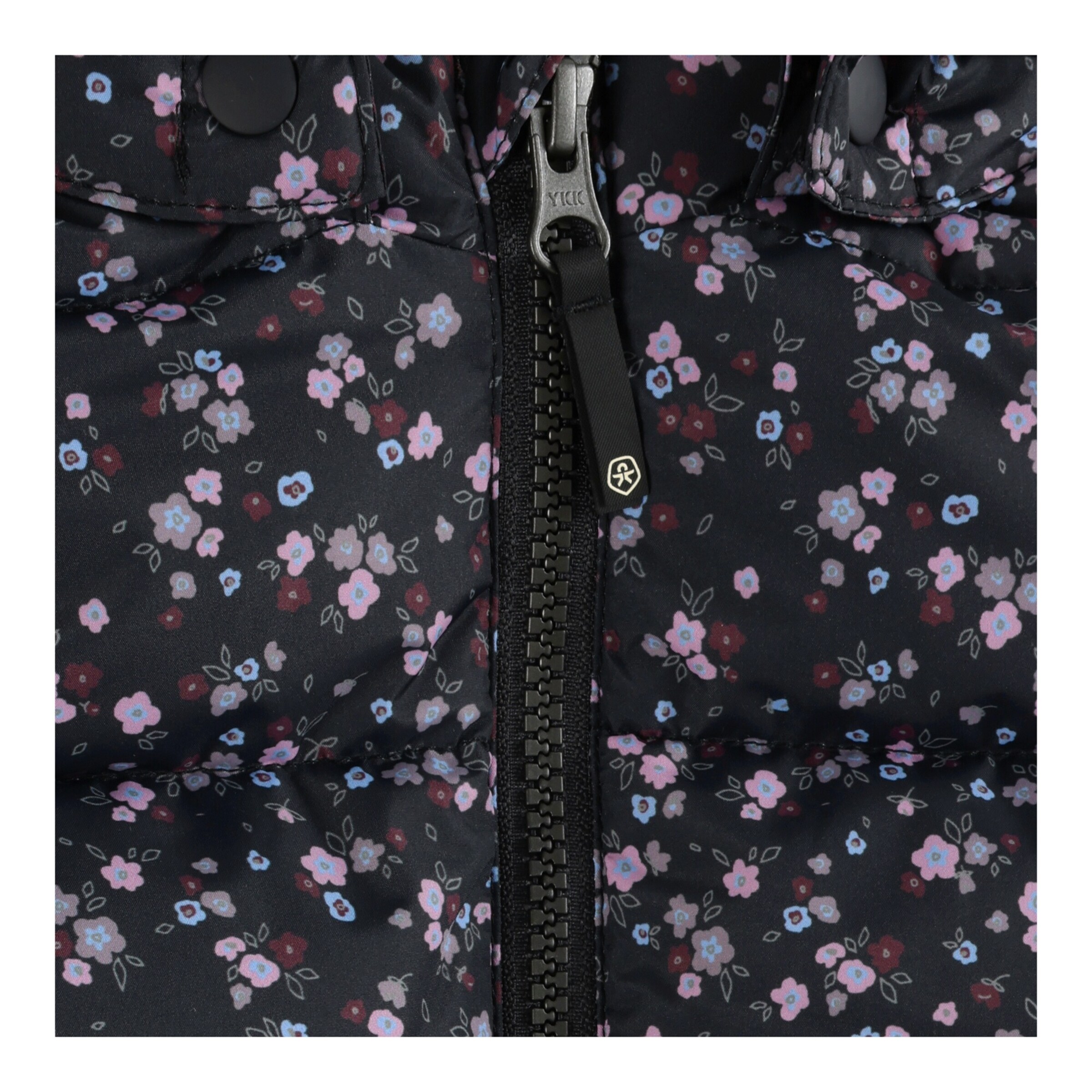 Steppjacke mit abnehmbarer Kapuze Blumen