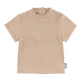 T-shirt de bain avec protection anti-UV matière côtelée