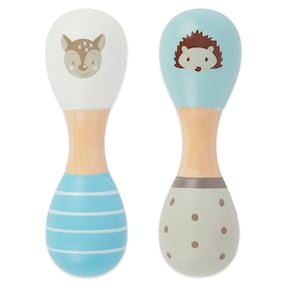 Baby Holzrasseln Waldtiere 2er Set 19 cm