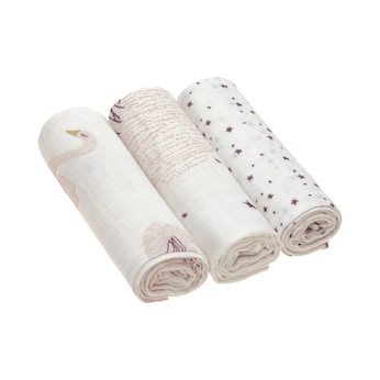 Lot de 3 langes en gaze Soft Swaddle L 80x80 cm