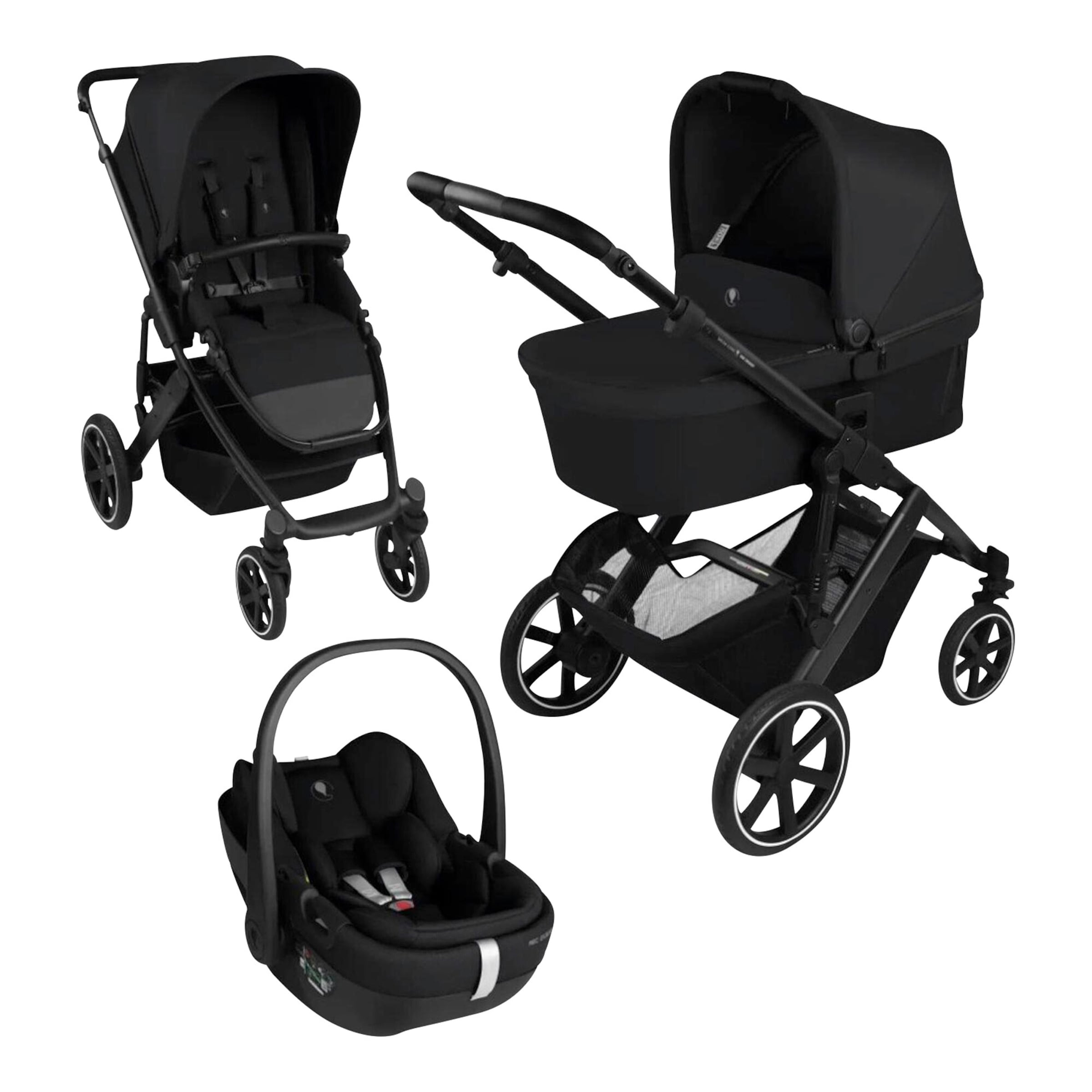 Abc Design Kombikinderwagen Salsa Core Trio-Set inkl. Babyschale Calla schwarz