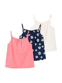 3er-Pack Mädchen Trägertops BASIC