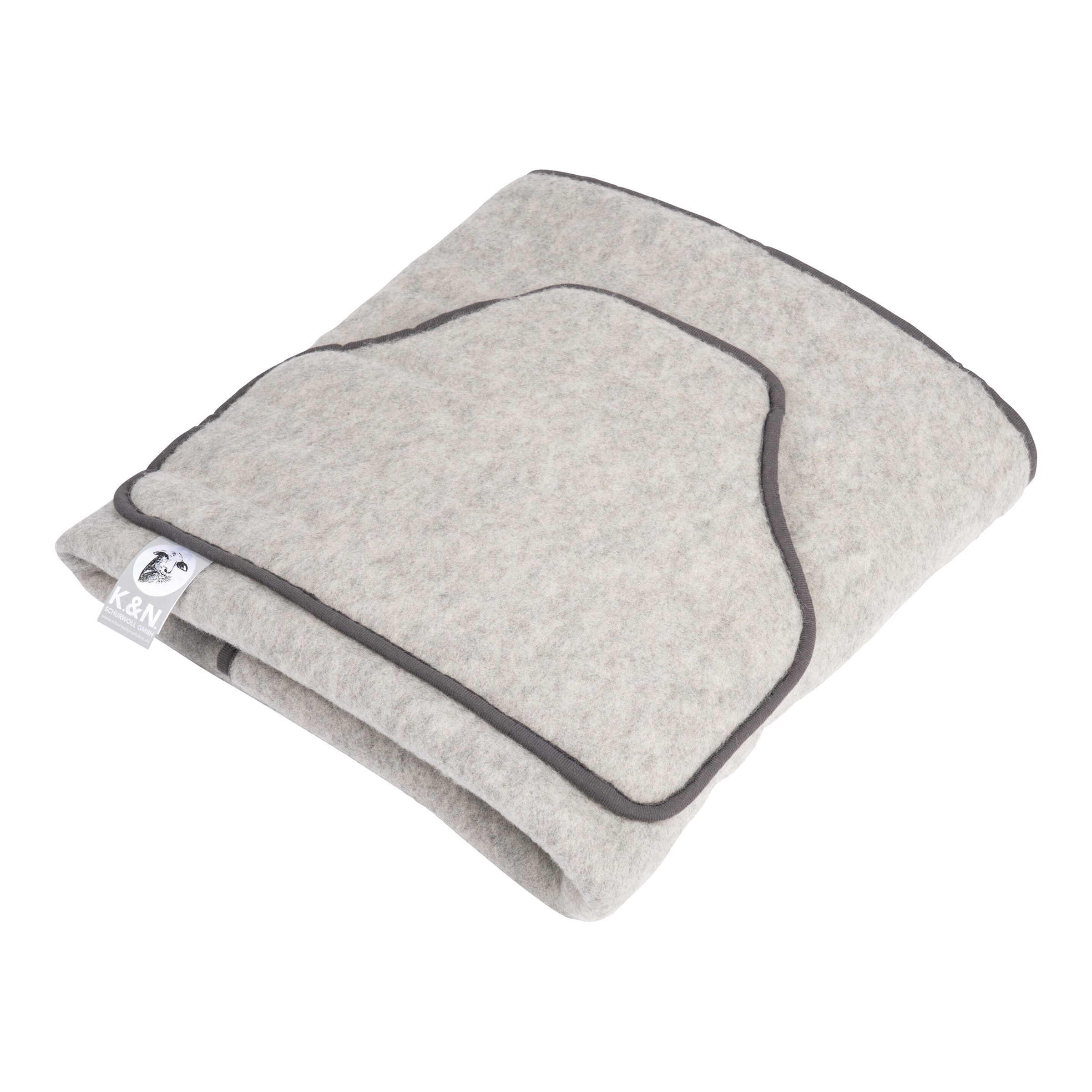 Schurwoll-Fleece Kniedecke, 120x100 cm beige