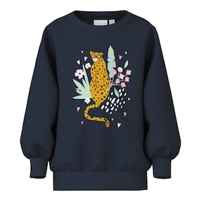 Sweat-shirt léopard fleurs