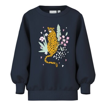 Sweatshirt Leopard Blumen