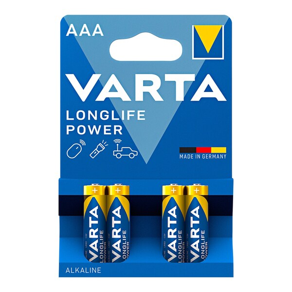 VARTA - Piles AAA Longlife Power de Varta, 4 pièces