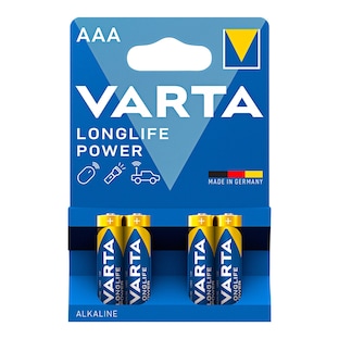 Piles AAA Longlife Power de Varta, 4 pièces