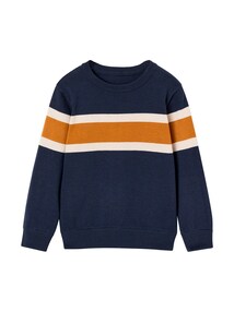 Jungen Baumwoll-Pullover mit Streifen