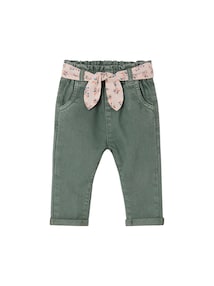 Paperbag-Hose mit Stoffgürtel Baby Mädchen, Dehnbund