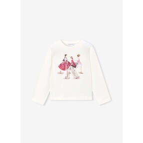 Shirt langarm Mädchen Pailletten