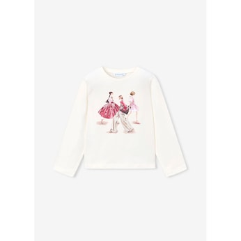 Shirt langarm Mädchen Pailletten
