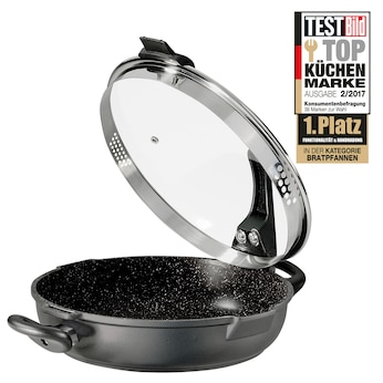 STONELINE FUTURE STONELINE® FUTURE Servierpfanne 28 cm, mit Siebglasdeckel