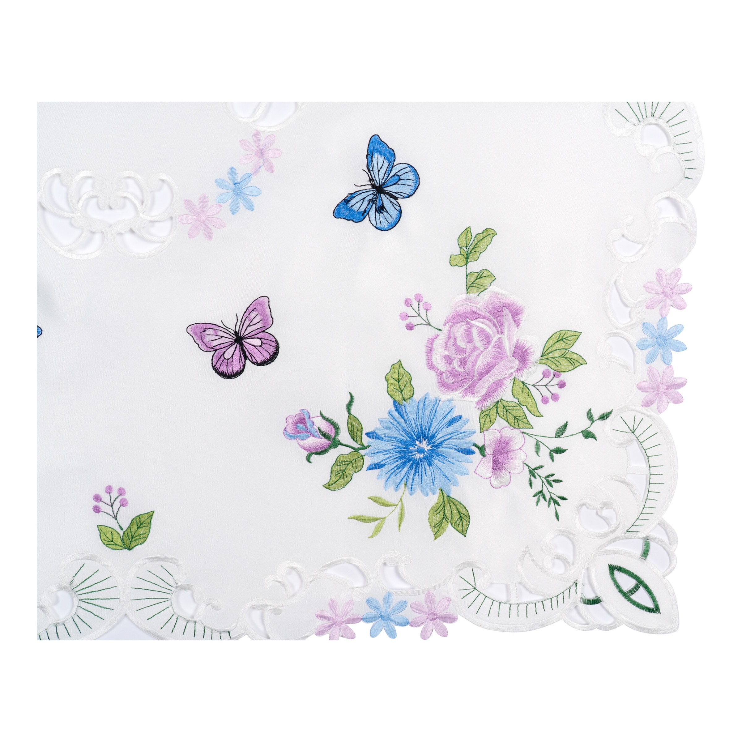 Mitteldecke "Schmetterlingsblüte", 85x85 cm