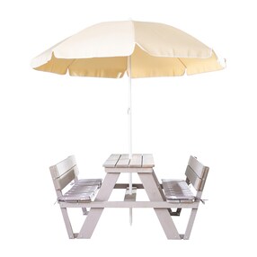 Kindersitzgruppe 'PICKNICK for 4' Outdoor +, mit Lehne, mit Schirm Set  Outdoor +