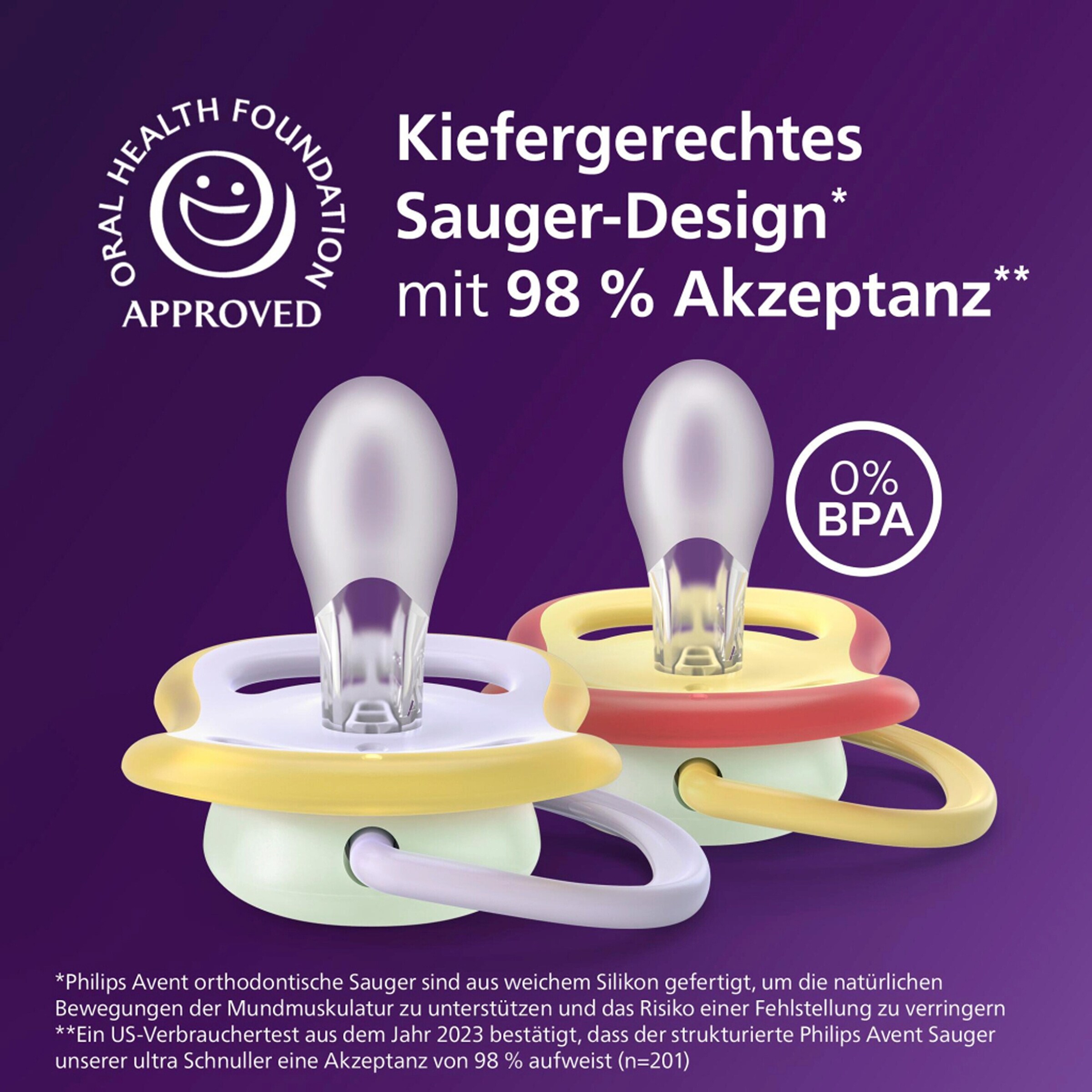 Thumbnail - Philips Avent 2er-Pack Schnuller ultra air Nighttime, 0-6M