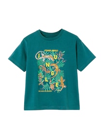 T-Shirt mit XL-Tierprint Jungen, mit Recycling-Baumwolle
