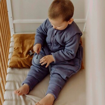 Winter-Sleepoverall Essential mit abnehmbaren Ärmeln und Umschlag-Füßchen 3.5 TOG
