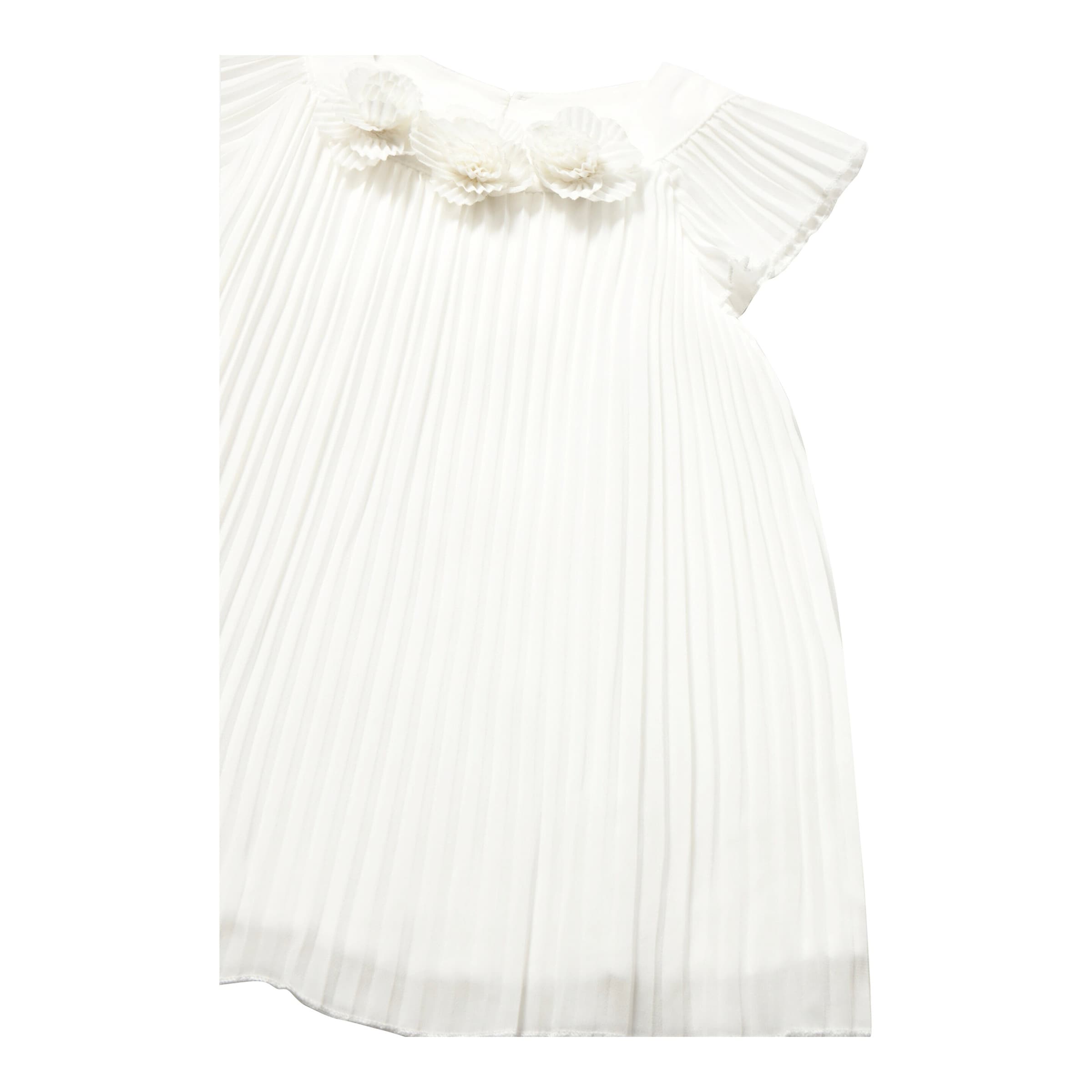 Plissee-Kleid Flügelarm Blumen