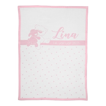 Babydecke Unicade mit Namen 75x100 cm