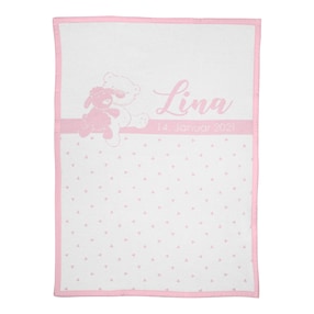 Babydecke Unicade mit Namen 75x100 cm