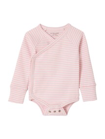 Baby-Set: Wickelbody, Leggings und Mütze mit Streifen