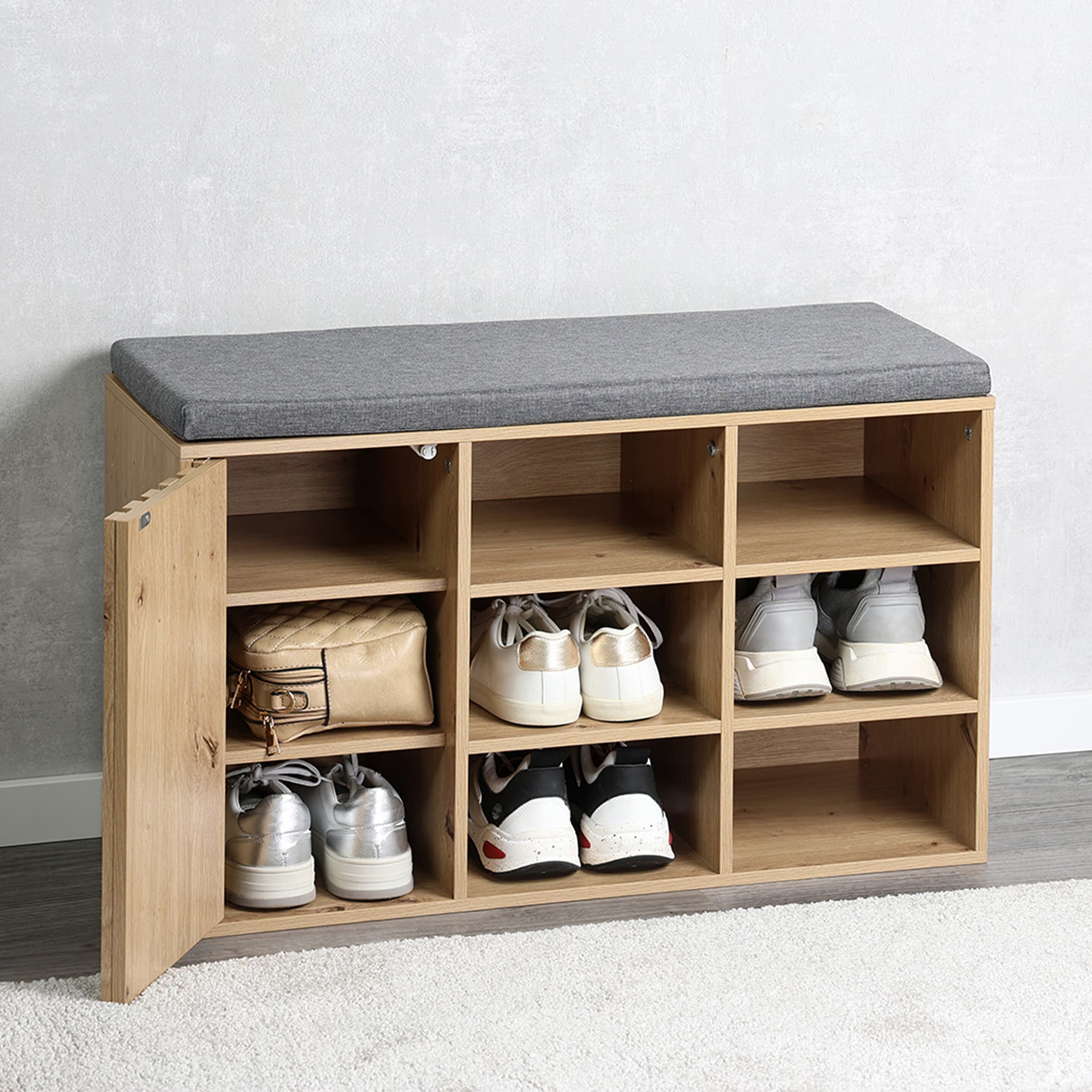 Schuhschrank mit Sitzkissen