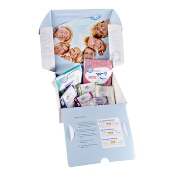 Coffret d’échantillons de produits d’incontinence pour femme