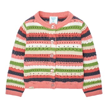 Ajour-Strickjacke Streifen