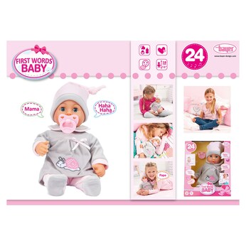 Puppe First Words Baby mit Funktionen 38cm