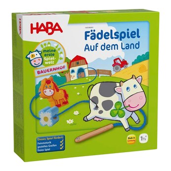 Konzentrationsspiel - Fädelspiel Bauernhof