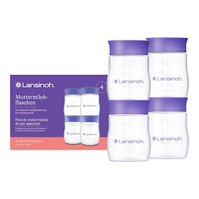 4er-Pack Babyflaschen für Muttermilch, Weithals, 160 ml
