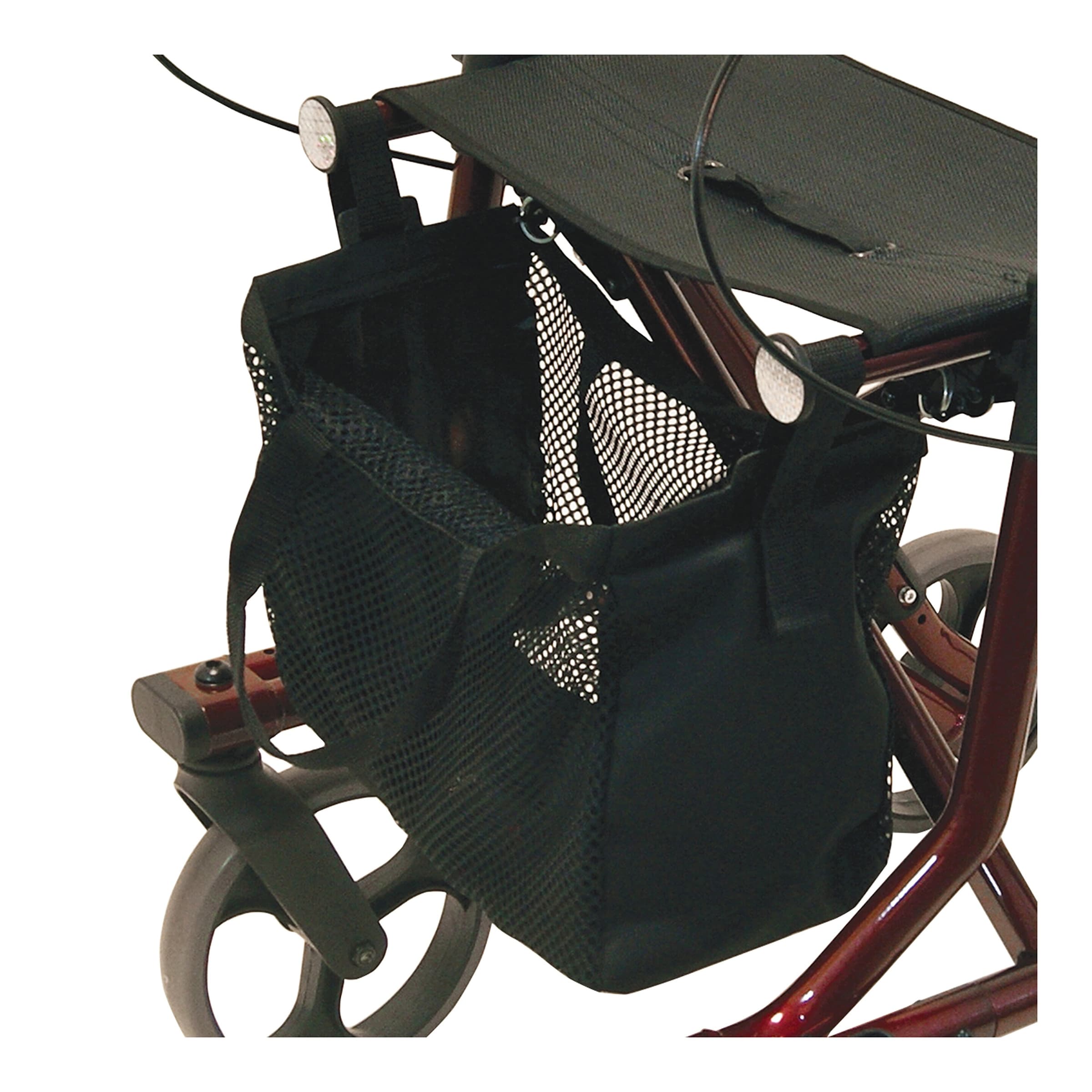 Rollator Torro mit Tasche, Rückengurt und Stockhalter