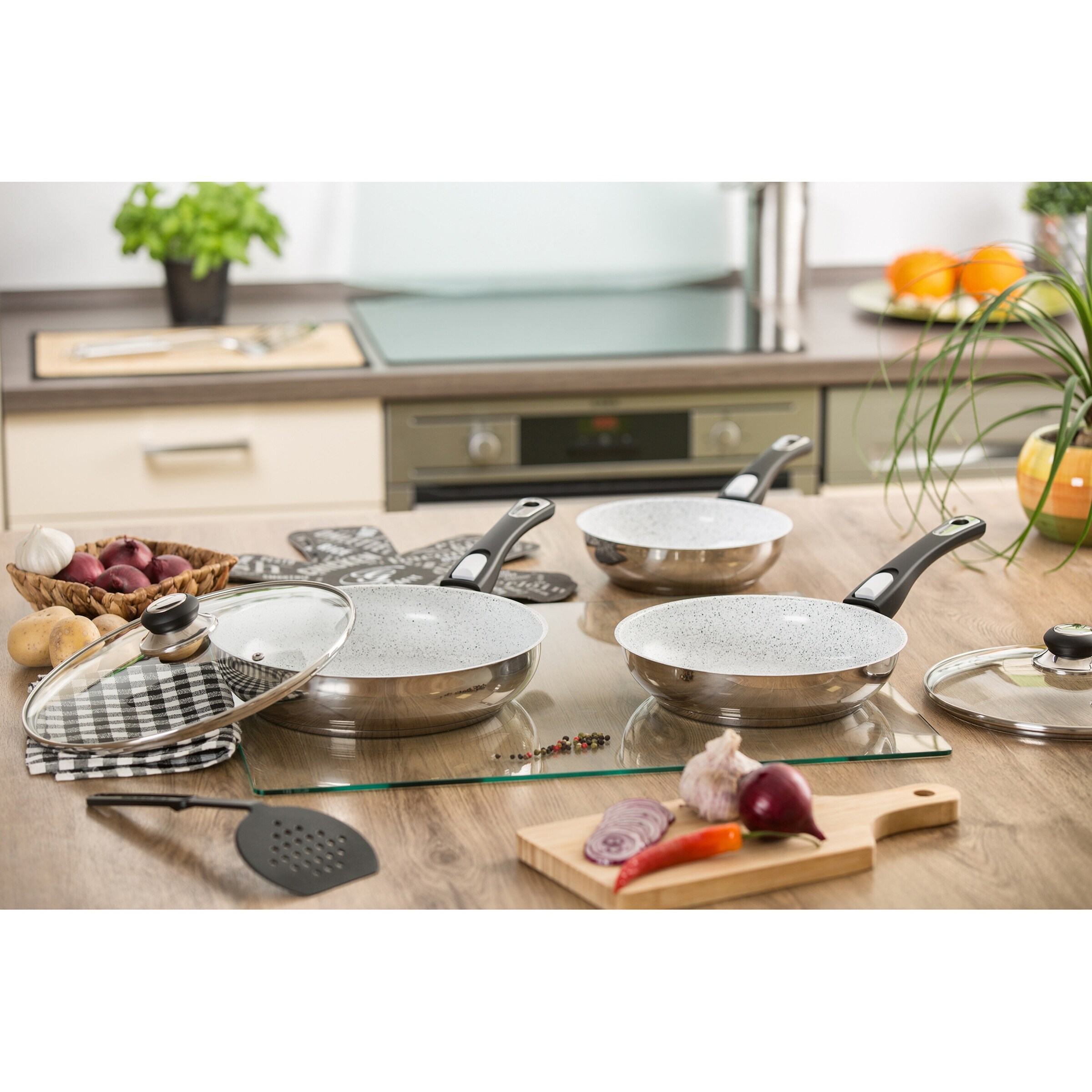 Pfannen-Set Cerafit Mont-Blanc, 7-teilig