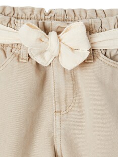 Mädchen Paperbag-Shorts mit Stoffgürtel