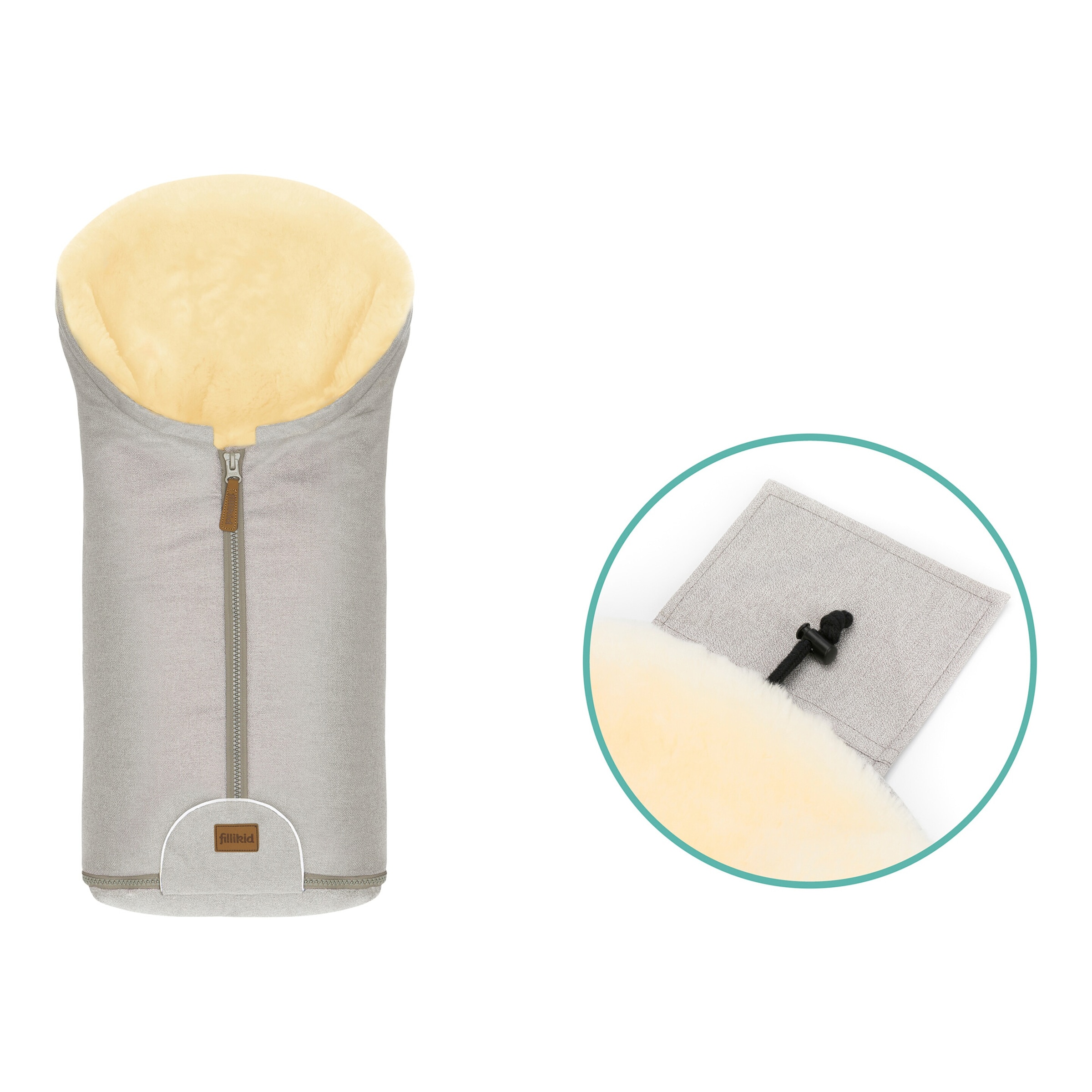 Thumbnail - Fillikid Winterfußsack Lammfell Pamir Style beige