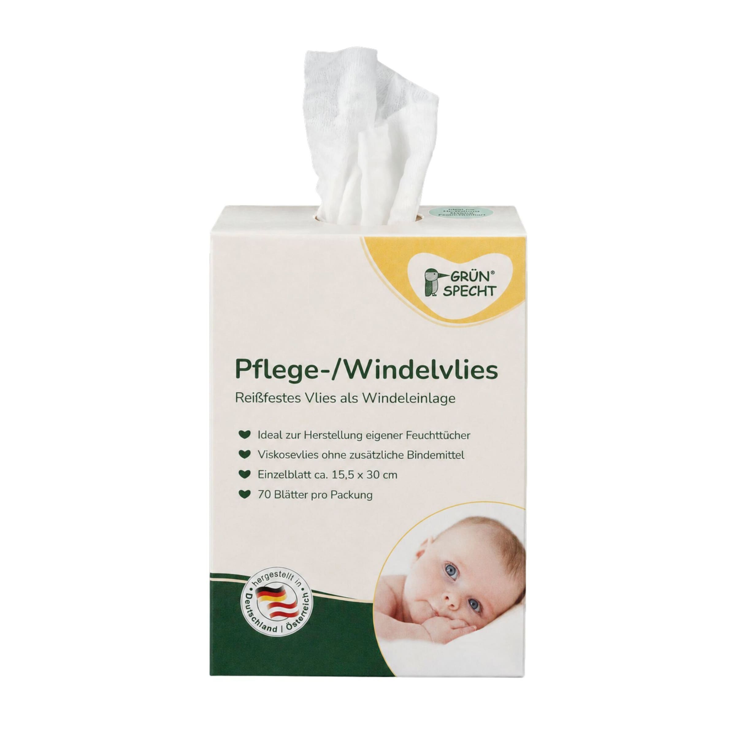 Grünspecht Pflege- / Windelvlies, 70Blatt
