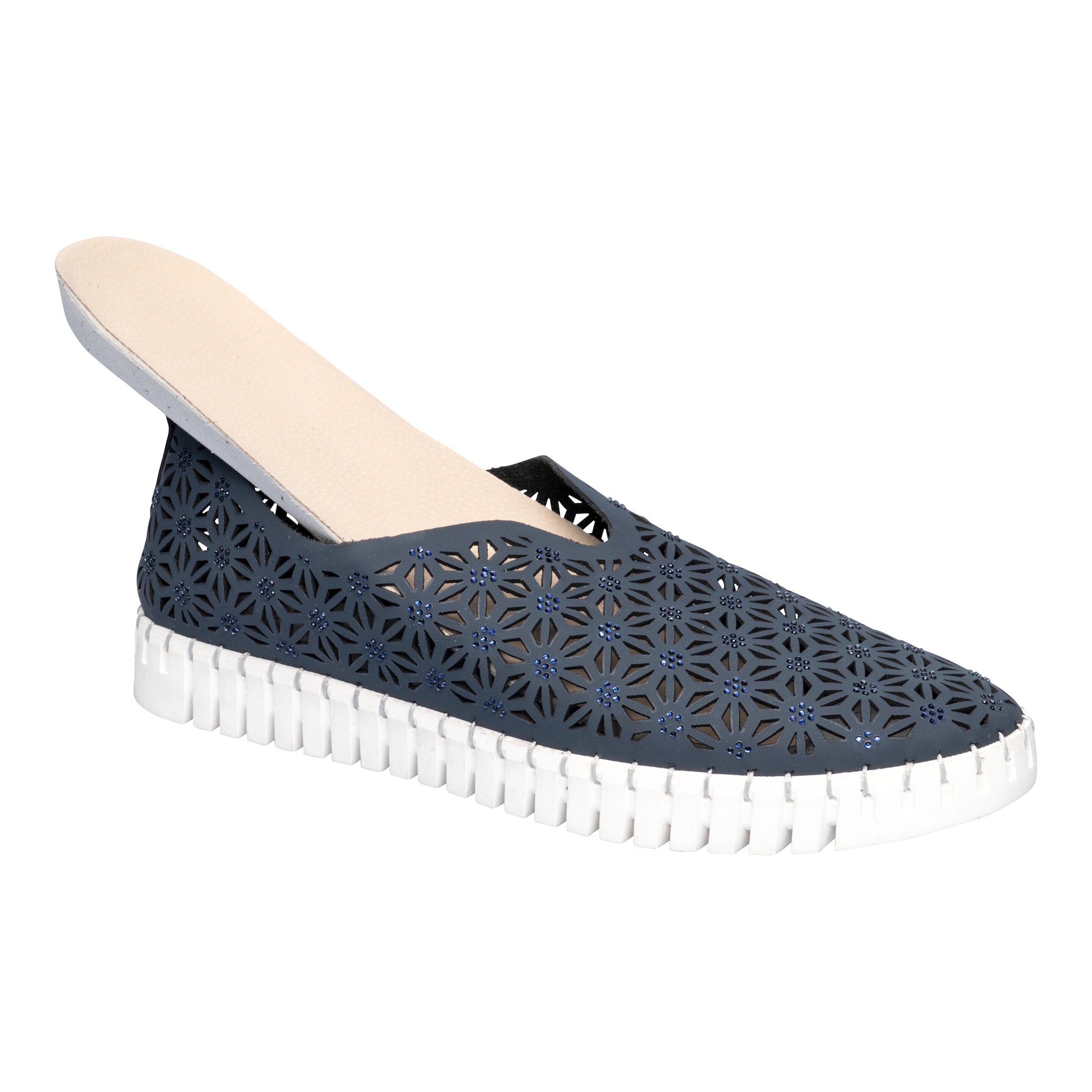 Leder-Mokassin „Glitzerstein“